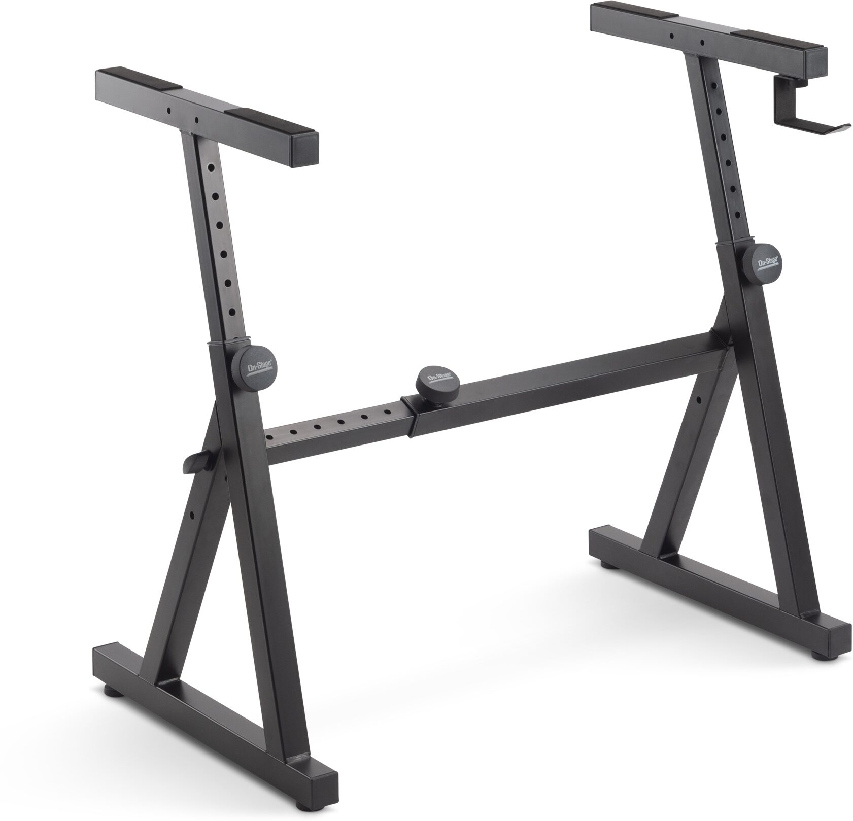 On-Stage KS1355 Single-Tier Z-Style Keyboard Stand, New, Action Position Back