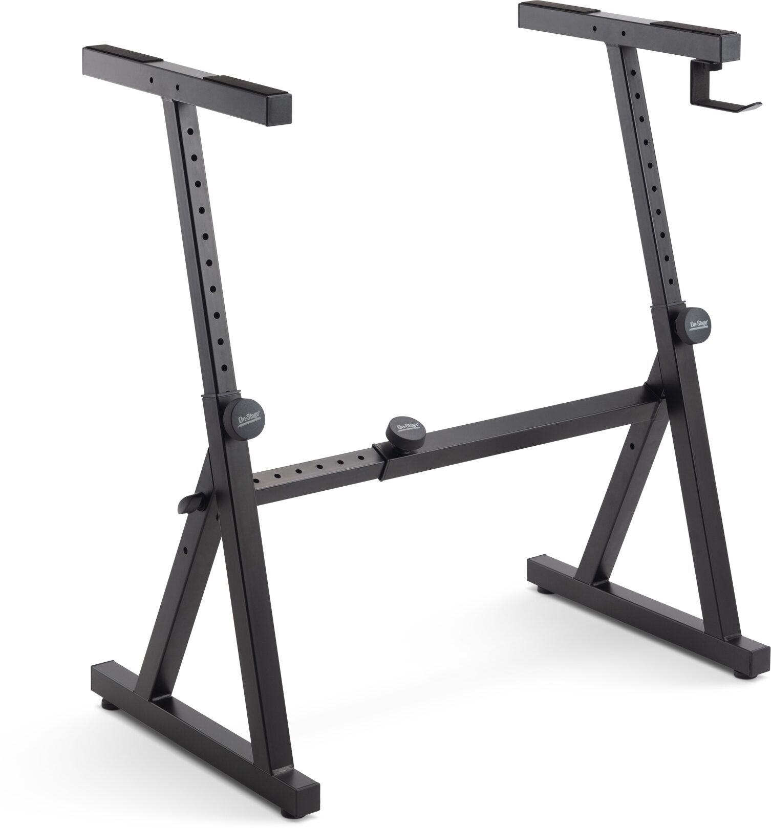 On-Stage KS1355 Single-Tier Z-Style Keyboard Stand, New, Action Position Back