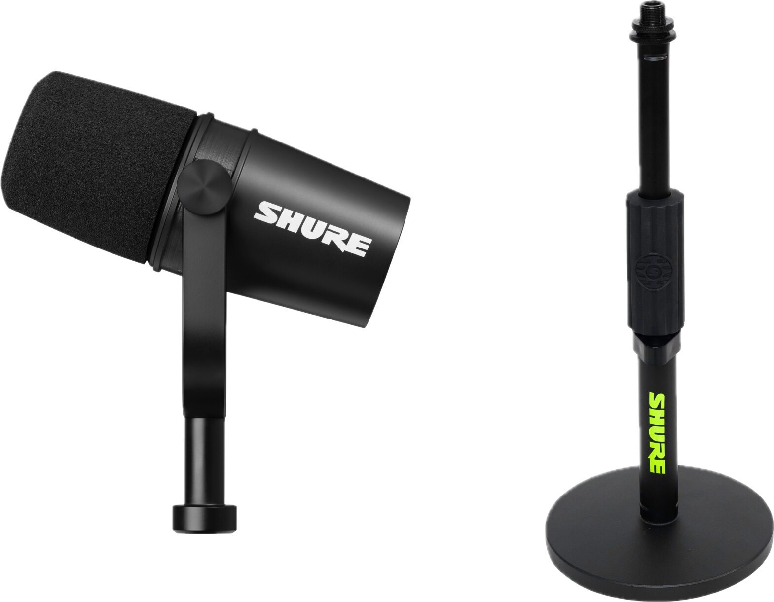 Shure MV7X Cardioid Dynamic Podcast Microphone with XLR Output, Bundle with Desktop Stand, Main