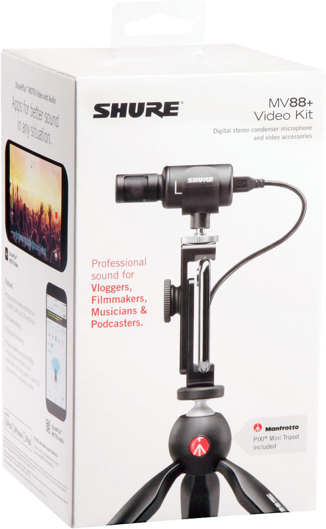 Shure Motiv MV Plus Video Kit Stereo Condenser Microphone