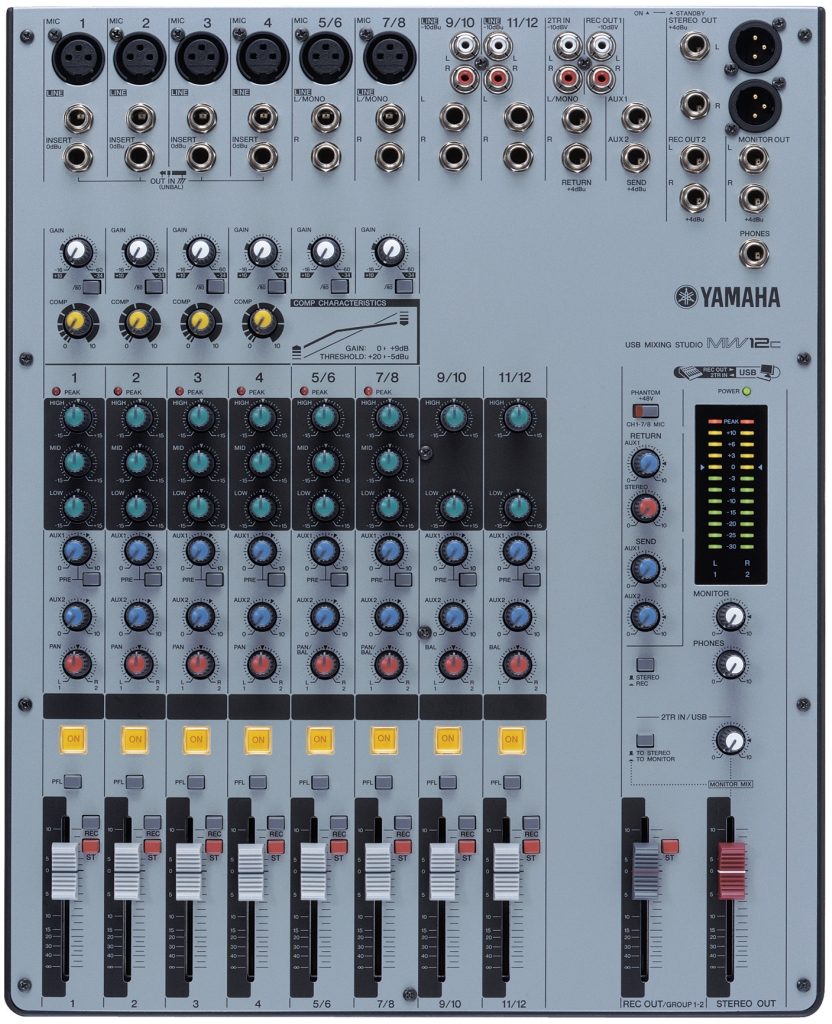 Yamaha MW12C 12-Channel USB Mixer with Compression, Main