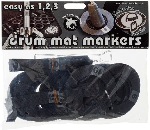 Protection Racket Drum Mat Marker Pack, New, Action Position Back