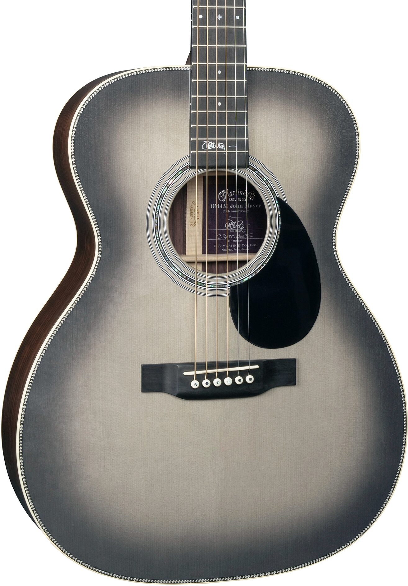 Martin OMJM John Mayer 20th Anniversary Acoustic-Electric Guitar (with Case), New, Action Position Back