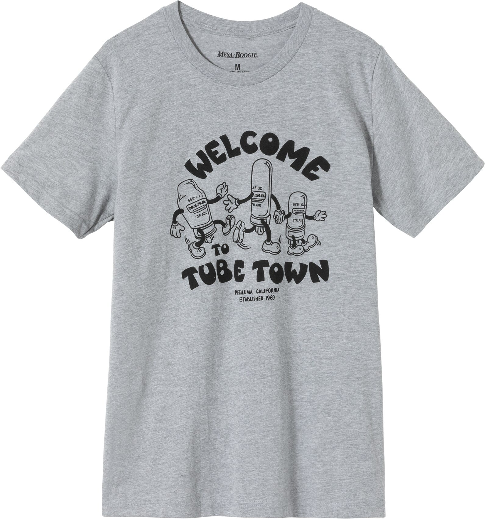 Mesa/Boogie Welcome to Tube Town Tee Shirt, Gray, Large, Action Position Back