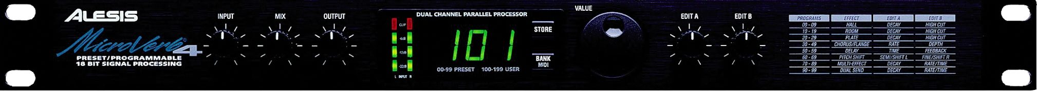 Alesis MicroVerb4 Effects Processor, Main