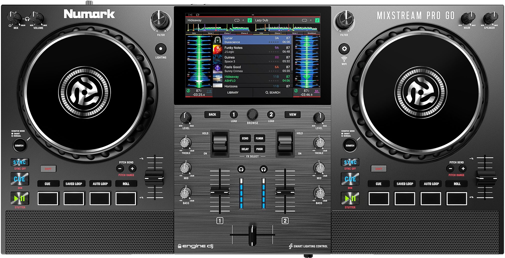 Numark Mixstream Pro Go Battery-Powered Standalone DJ System/Controller, New, Main