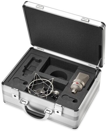 Neumann TLM 103 Mono Set Large-Diaphragm Condenser Microphone with Shock Mount and Aluminum Case, Nickel, TLM 103 Mono Set, Mono Set