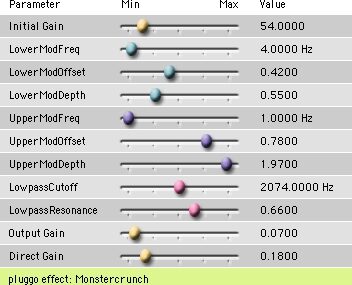 Cycling '74 Pluggo 3.1 VST MAS RTAS (Macintosh), Distortion - Monstercrunch