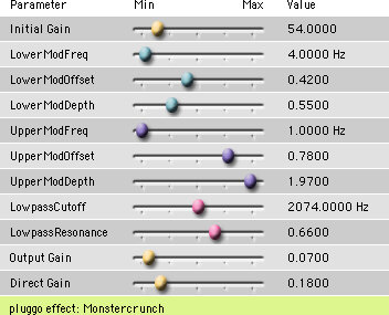 Cycling '74 Pluggo 3.1 VST MAS RTAS (Macintosh), Distortion - Monstercrunch