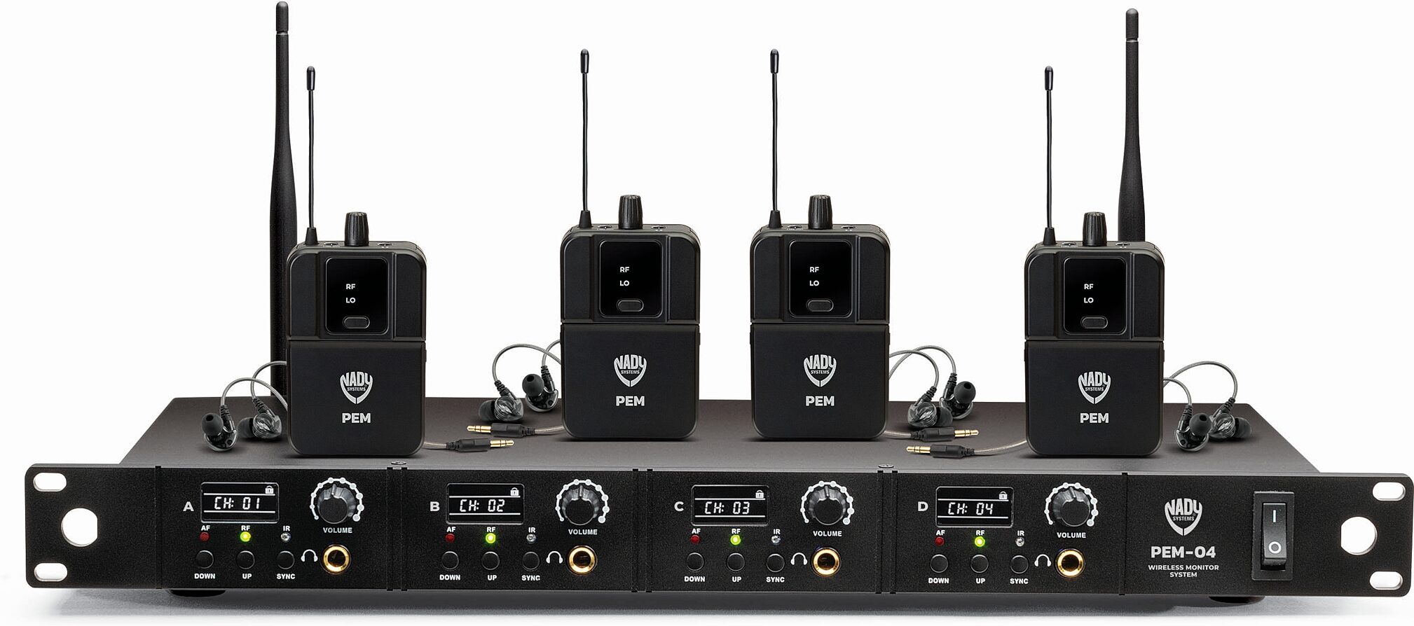 Nady PEM-04 4-Channel Wireless Personal In-Ear Monitor System