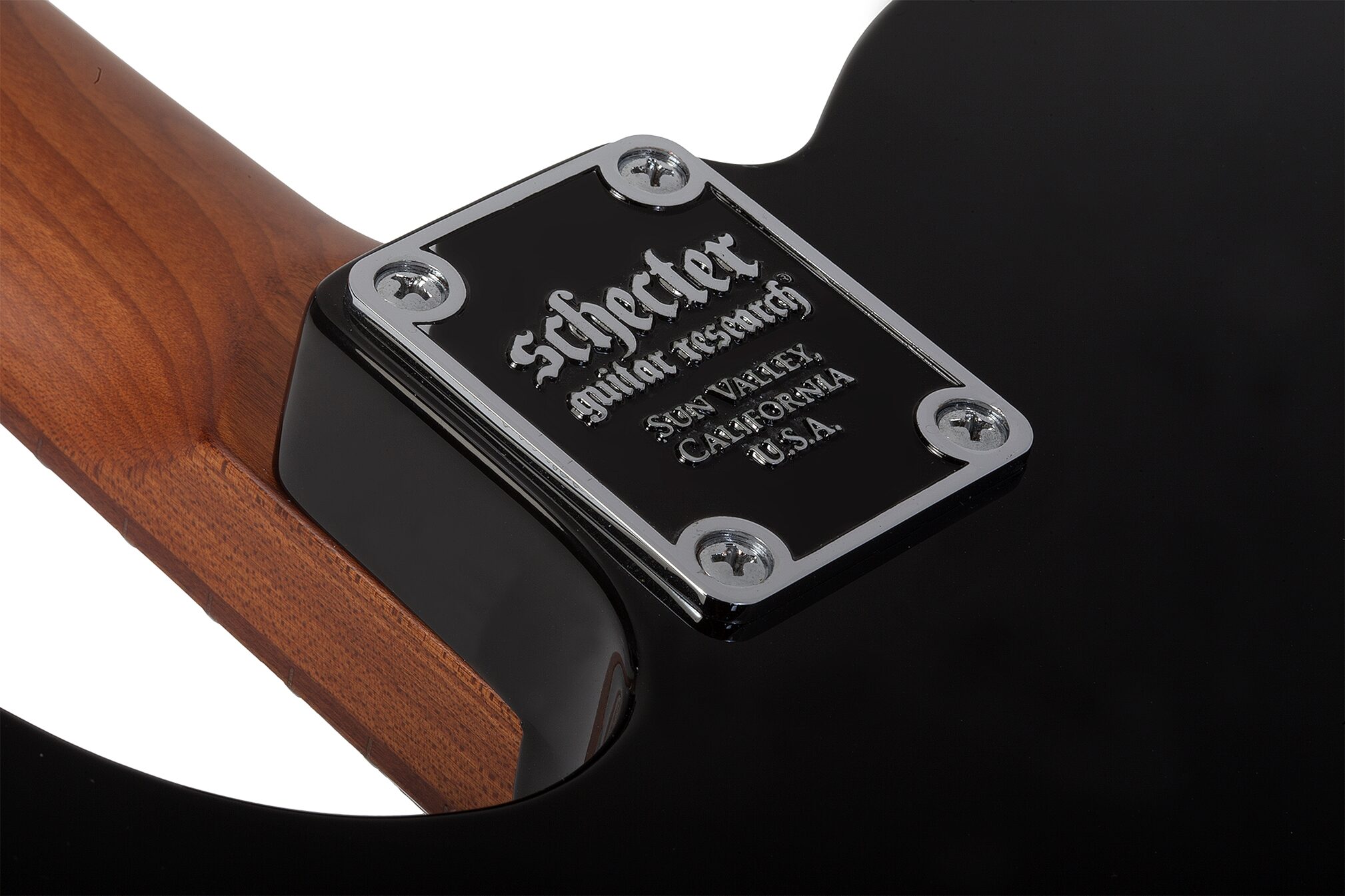 Schecter Diamond Series Nick Johnston PT Electric Guitar, Atomic Ink, Action Position Back