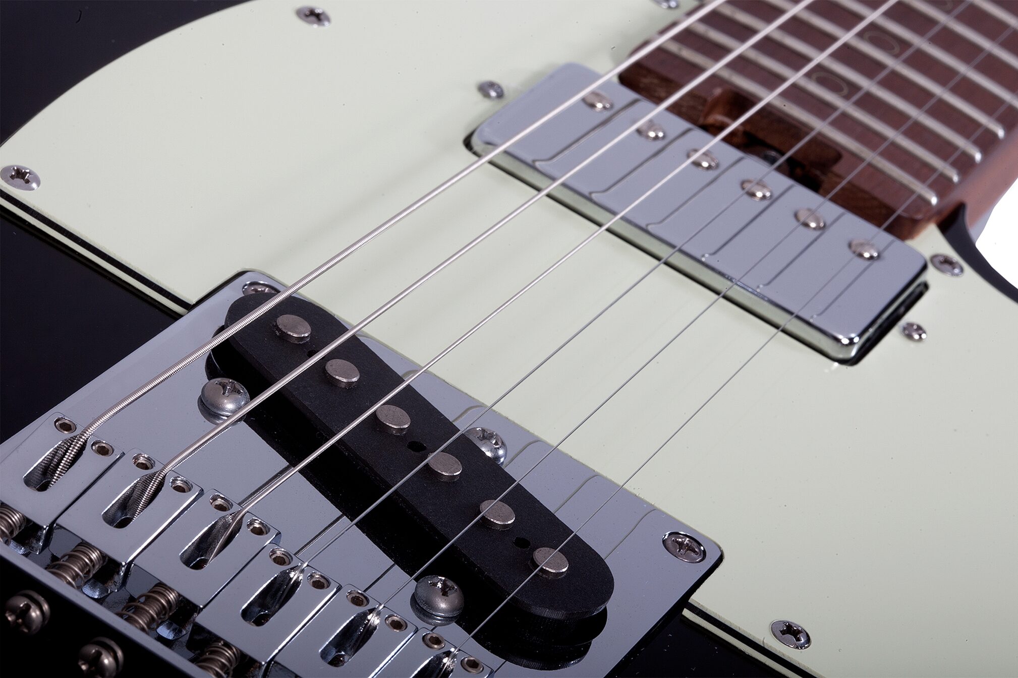 Schecter Diamond Series Nick Johnston PT Electric Guitar, Atomic Ink, Action Position Back