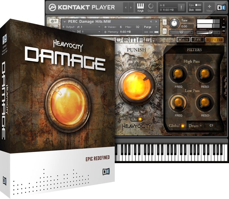 Native Instruments Damage Virtual Instrument Software, Main