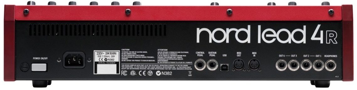 Nord Lead 4 Rack Analog Modeling Synthesizer, Back