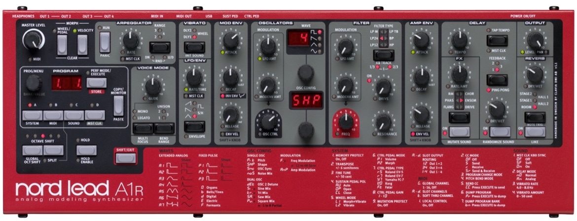 Nord Lead A1R Rack Analog Modeling Synthesizer, Main