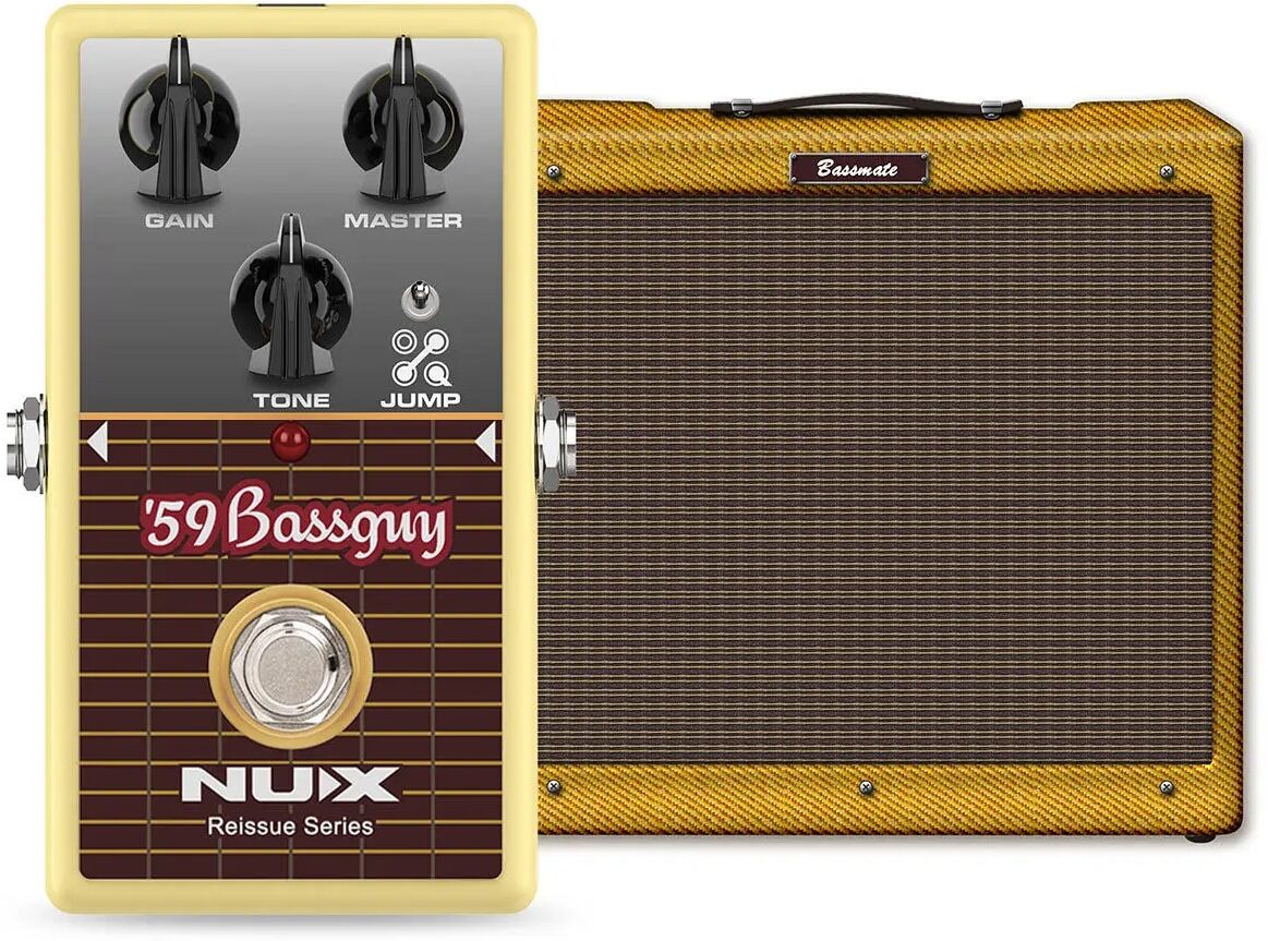 NUX 59 Bassguy Bassman Reissue Pedal, New, Action Position Back