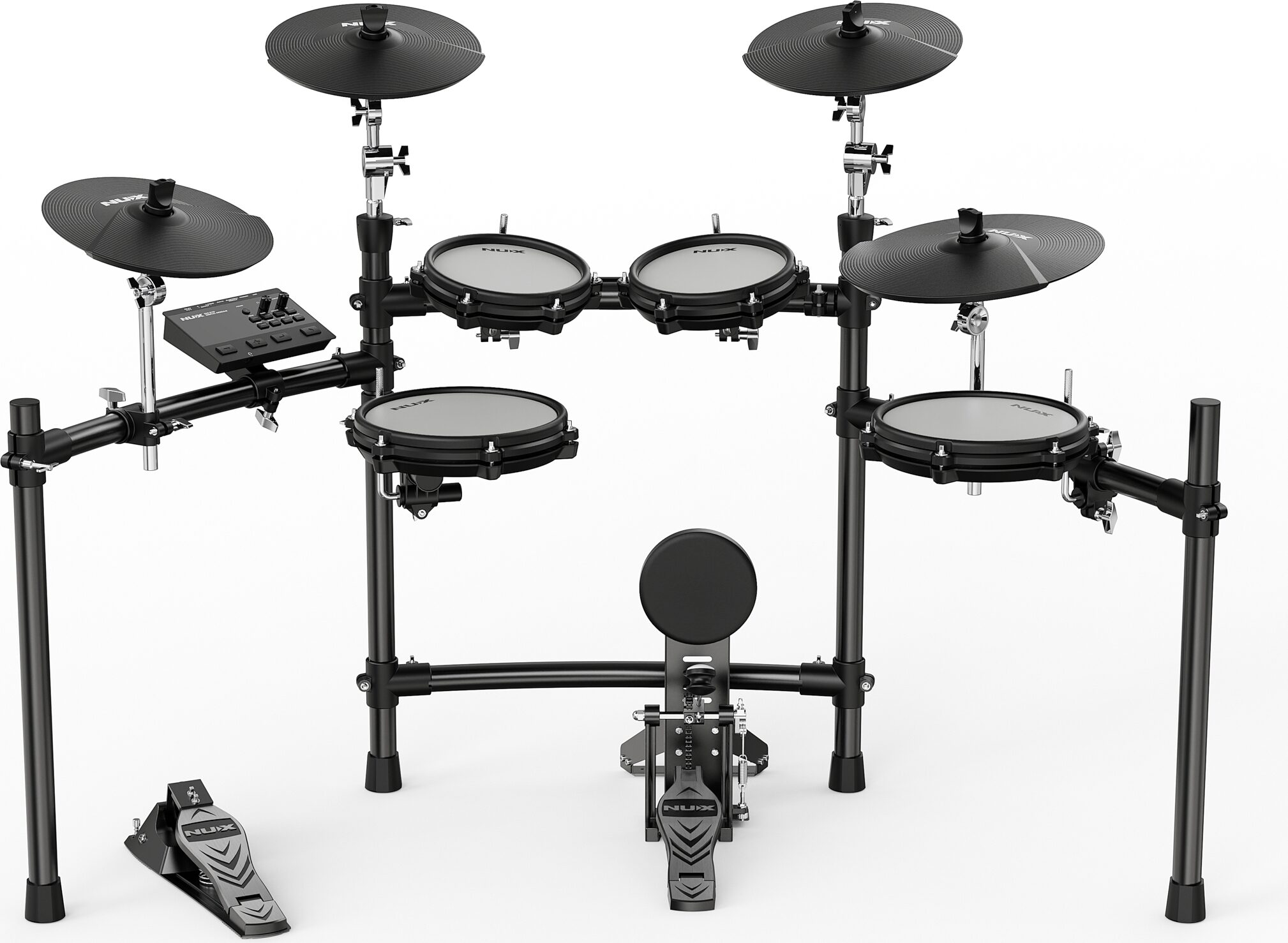 NU-X DM-310 All-Mesh Head Electronic Drum Kit, Action Position Back