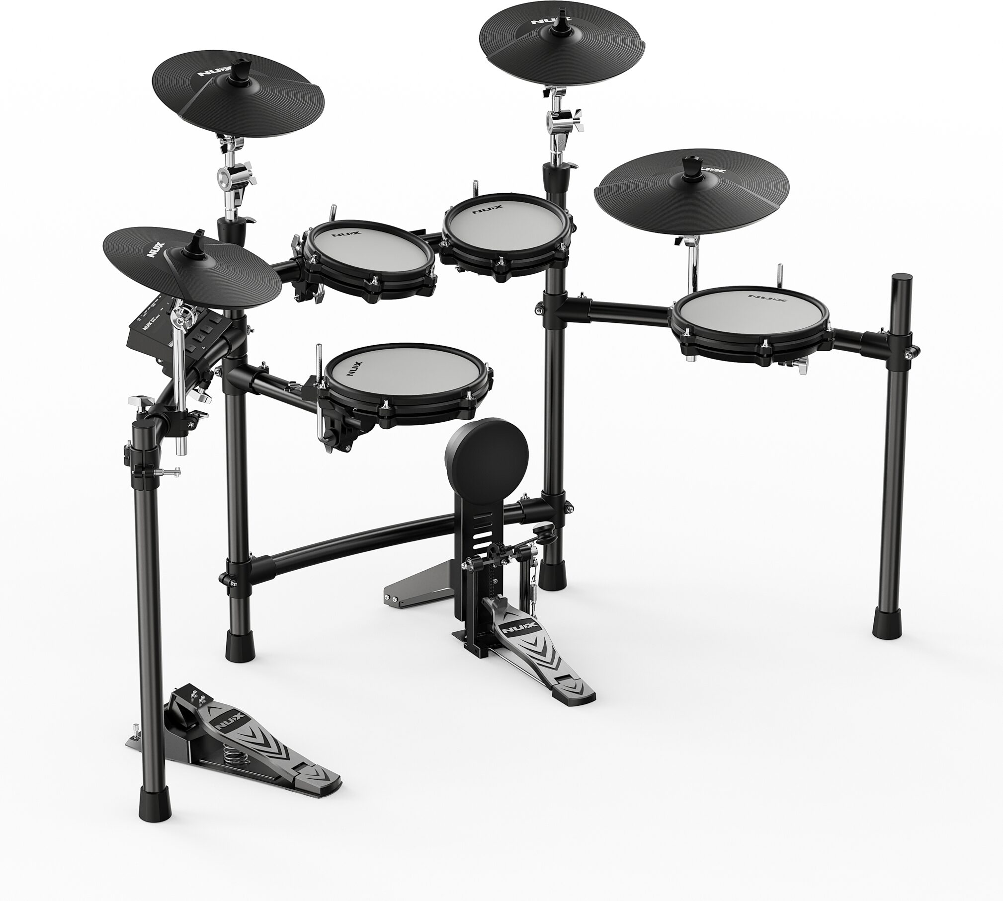 NU-X DM-310 All-Mesh Head Electronic Drum Kit, Action Position Back