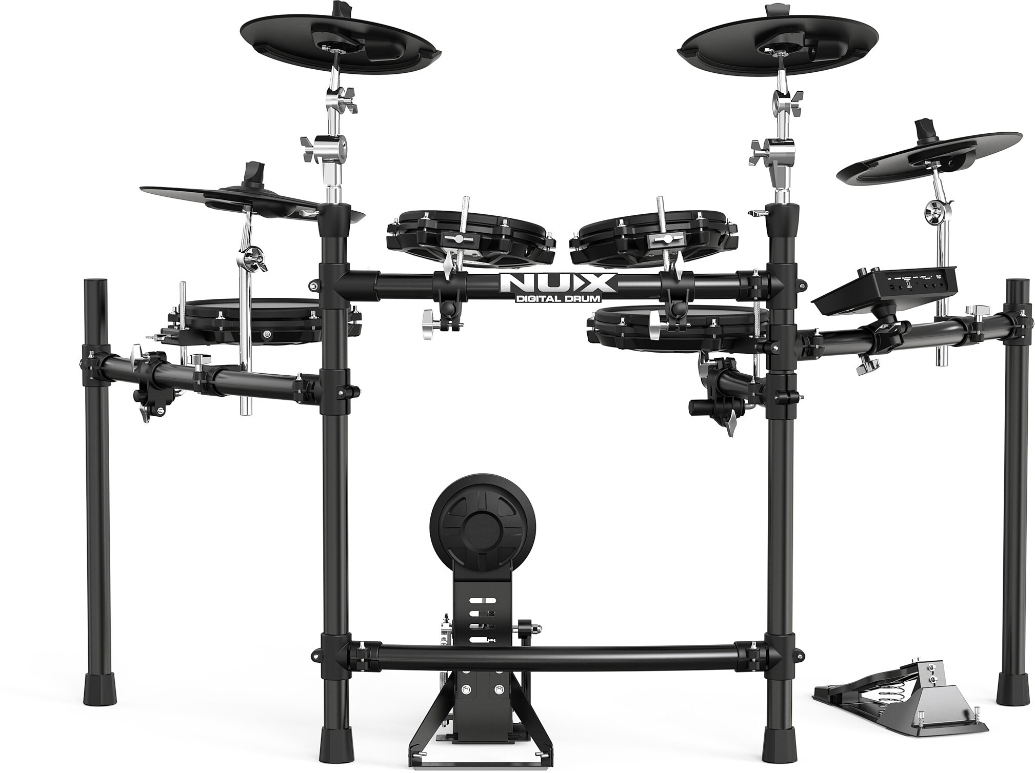 NU-X DM-310 All-Mesh Head Electronic Drum Kit, Action Position Back