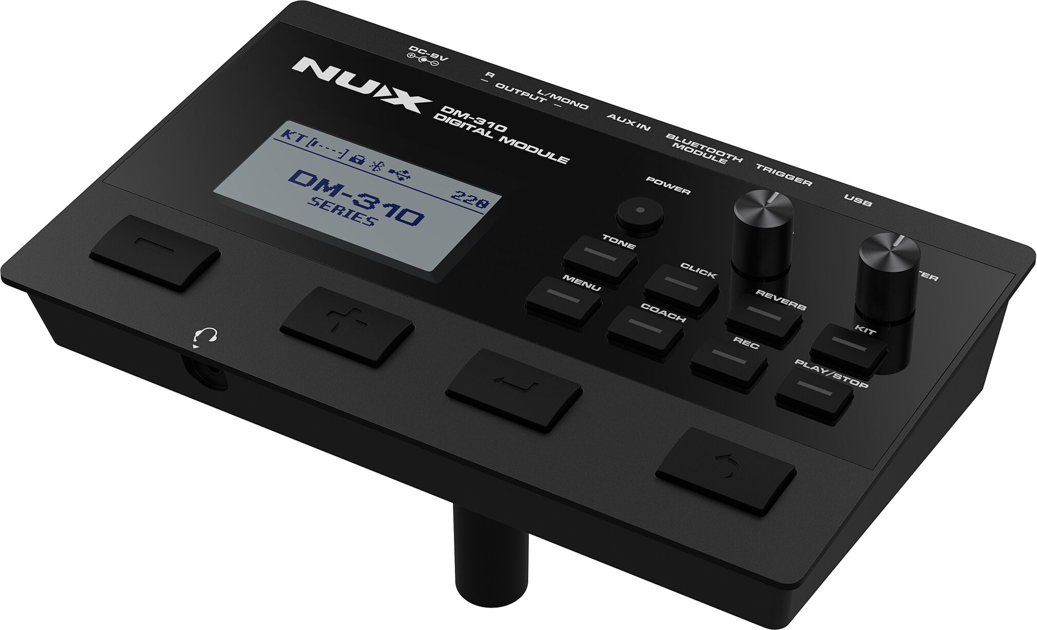 NU-X DM-310 All-Mesh Head Electronic Drum Kit, Action Position Back