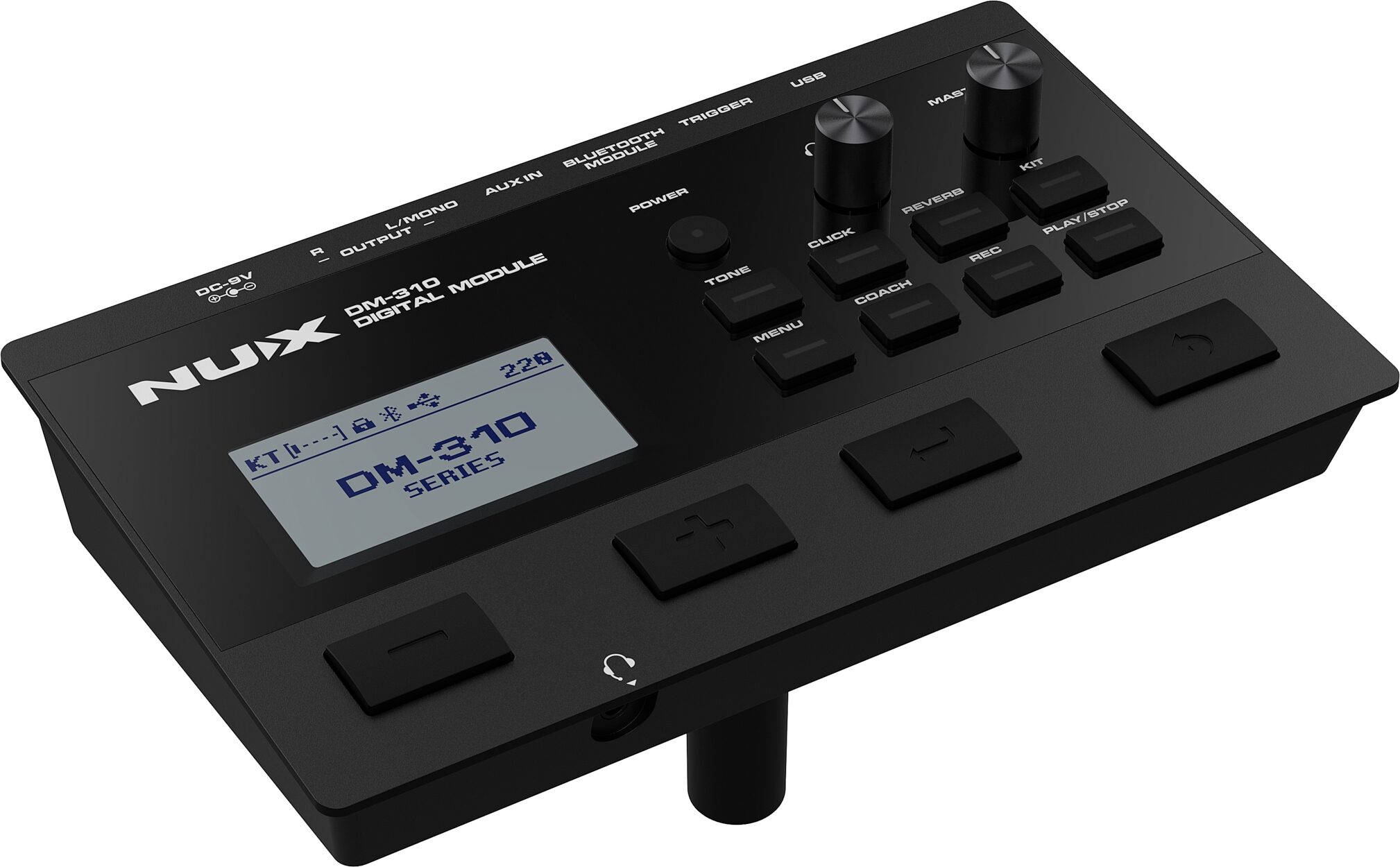 NU-X DM-310 All-Mesh Head Electronic Drum Kit, Action Position Back