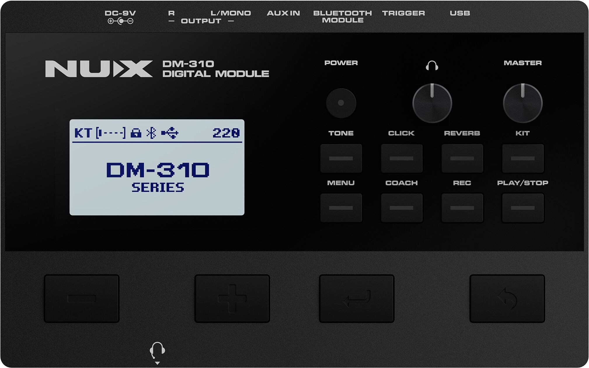 NU-X DM-310 All-Mesh Head Electronic Drum Kit, Action Position Back
