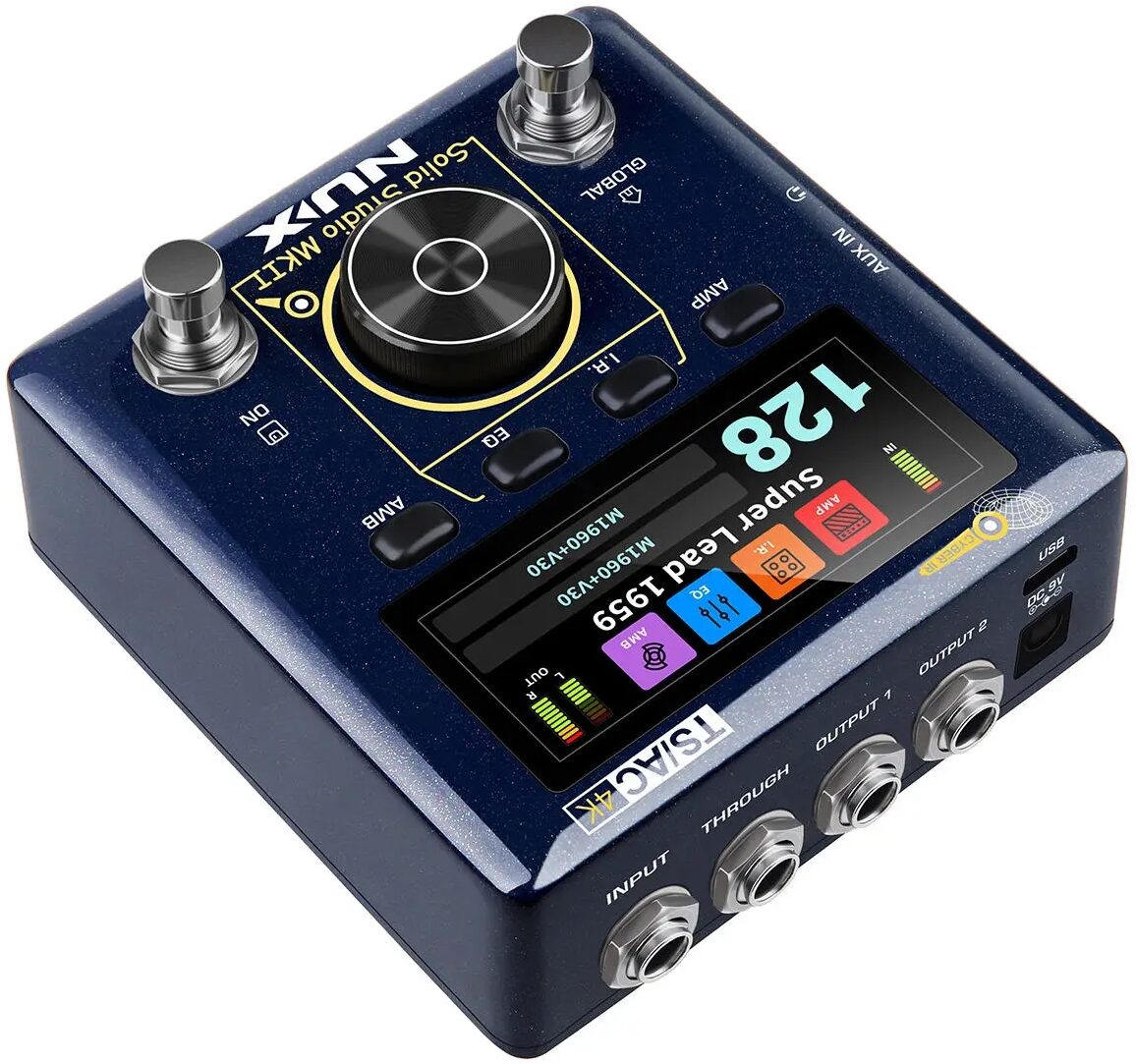 NUX Solid Studio MKII NSS-6 Amp Simulator IR Loader Pedal, New, Action Position Back