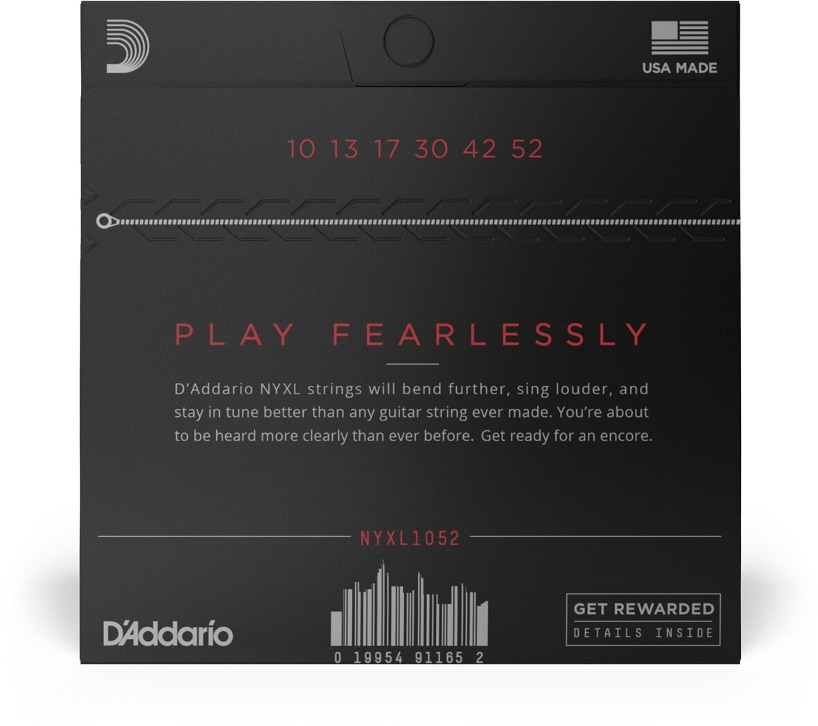 D'Addario NYXL Nickel Wound Electric Guitar Strings, NYXL1052, Light Heavy, view