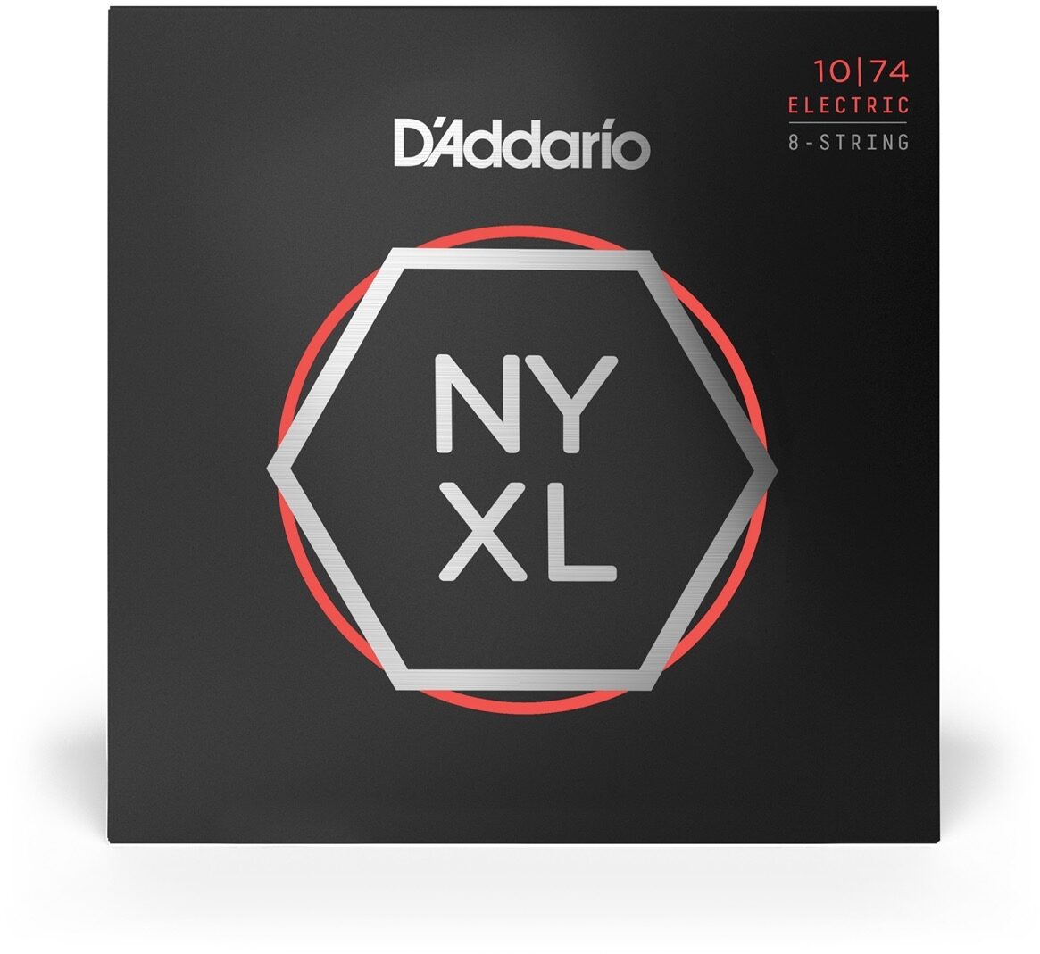 D'Addario NYXL Nickel Wound Electric Guitar Strings, 8-String, NYXL1074, Light Top/Heavy Bottom, view