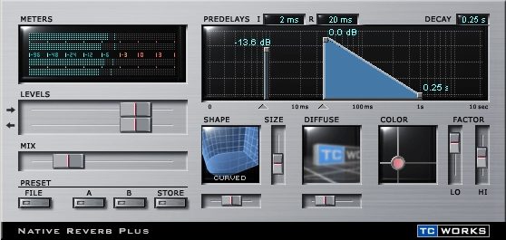 TC Electronic Native Bundle VST Plug-Ins (Macintosh and Windows), Native Reverb Plus
