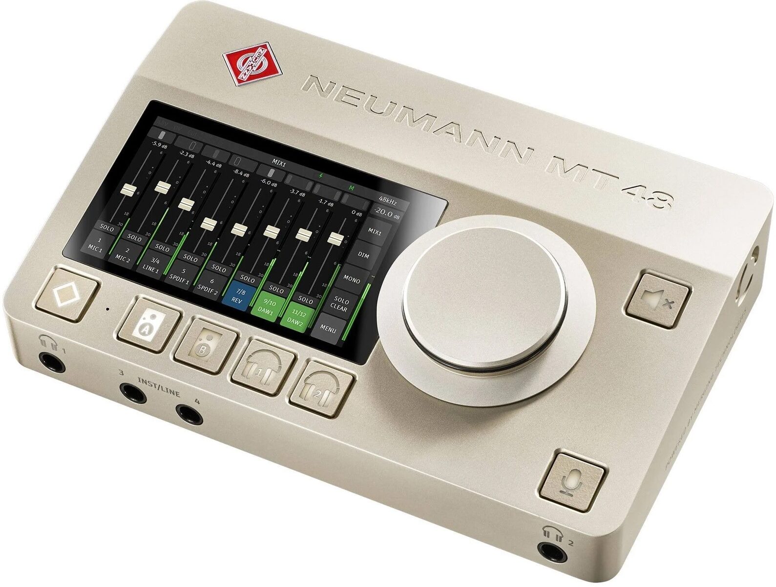 Neumann MT 48 U 4x8 USB-C and Dante Audio Interface, New, Action Position Back