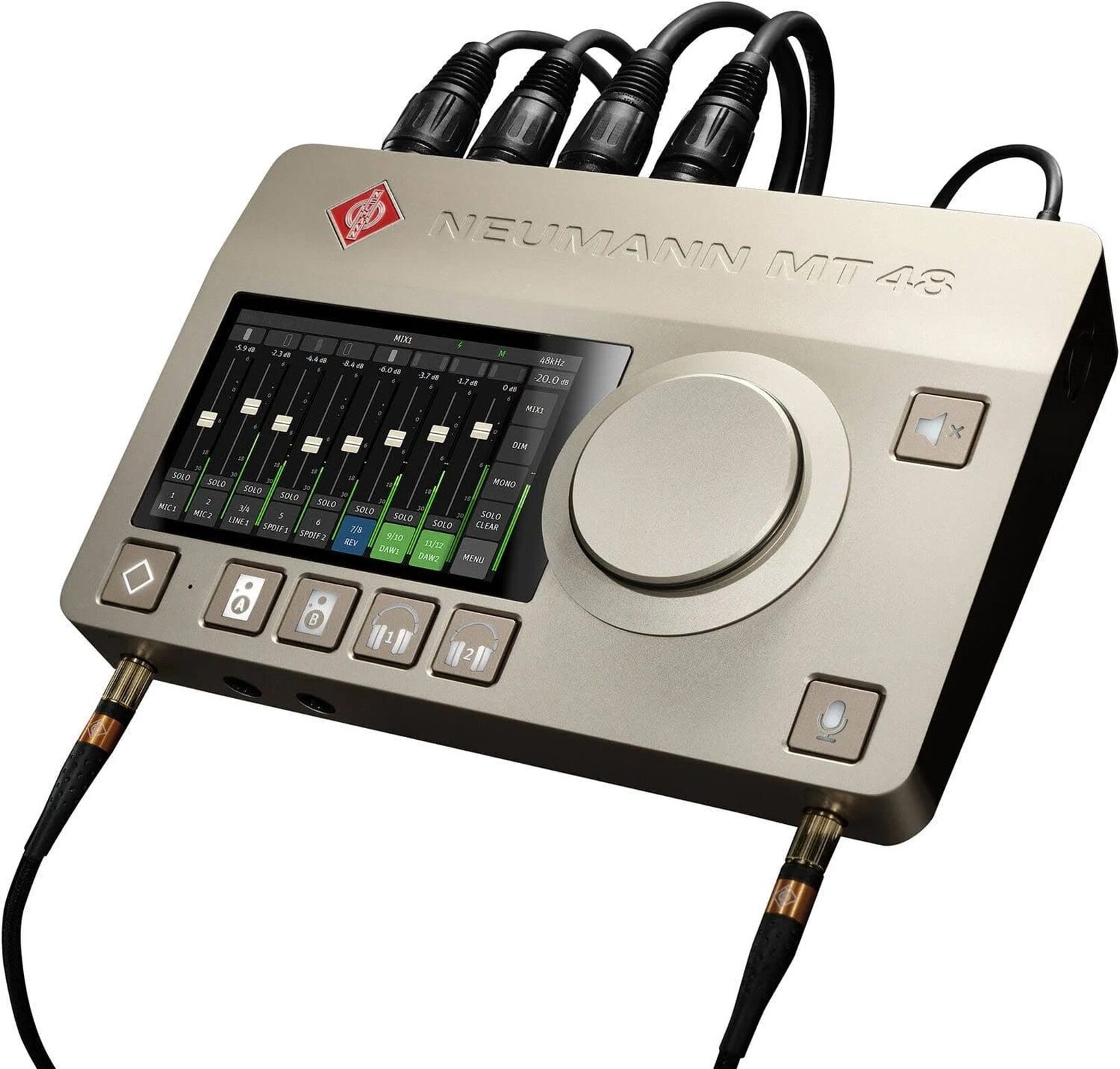 Neumann MT 48 U 4x8 USB-C and Dante Audio Interface, New, Action Position Back