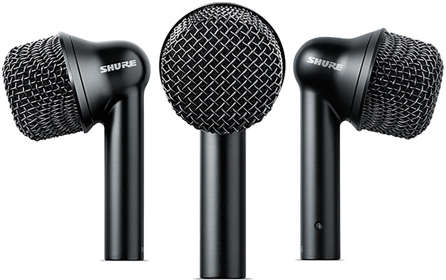 Shure NXN6 Nexadyne Dynamic Tom/Snare Microphone, Black, 3-Pack, Action Position Back