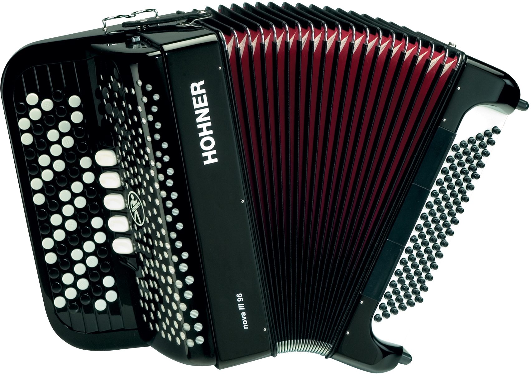 Hohner Nova Chromatic Accordion 96 Bass C System, Black