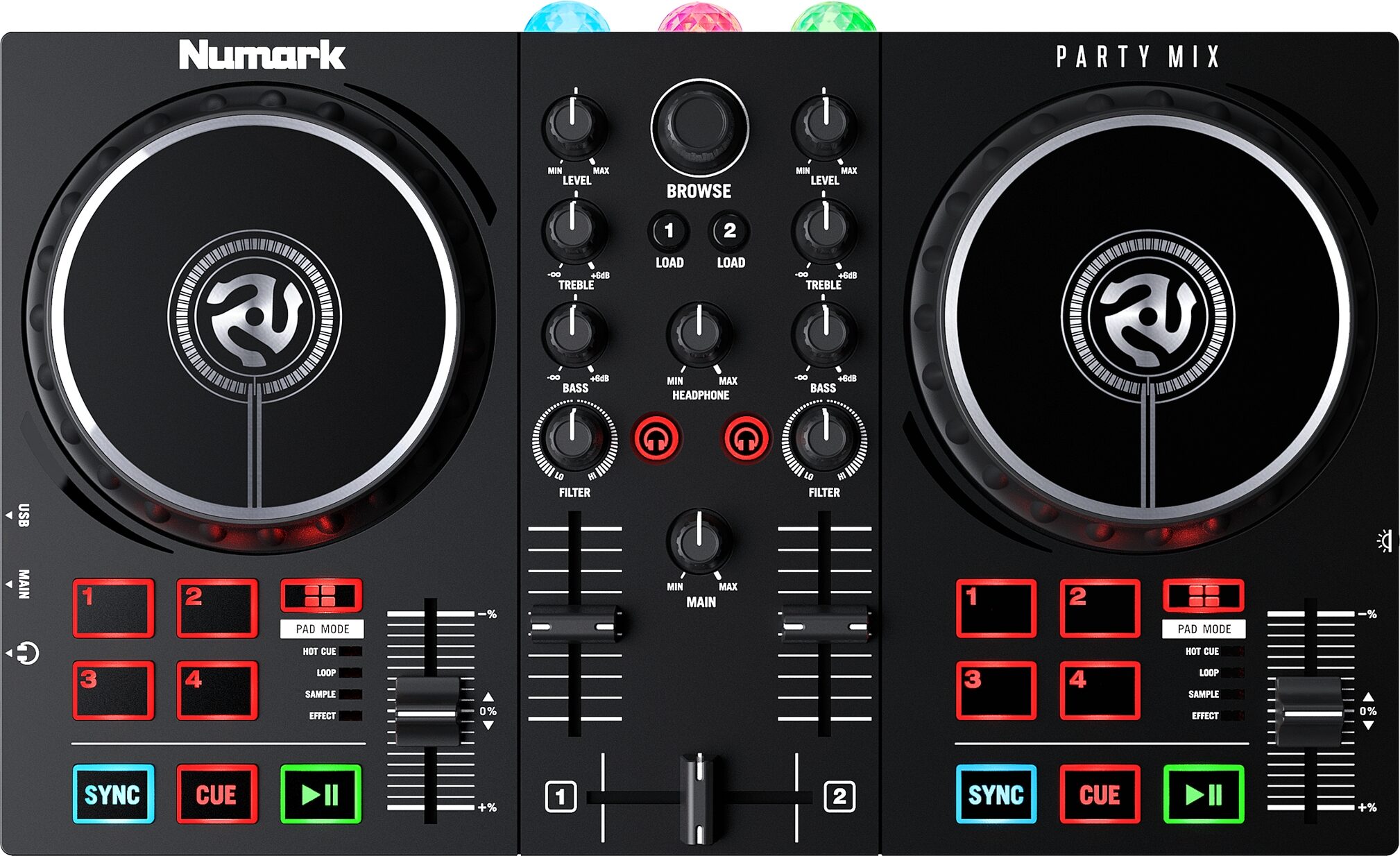 Numark Party Mix II DJ Controller with Light Show | zZounds