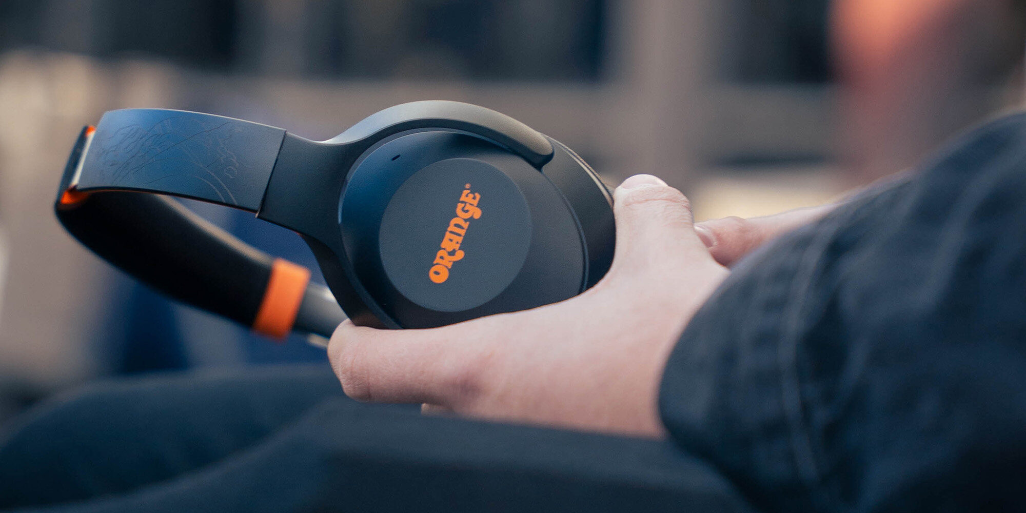 Orange O Edition MKII Wireless Noise-Cancelling Bluetooth Headphones, New, In Use