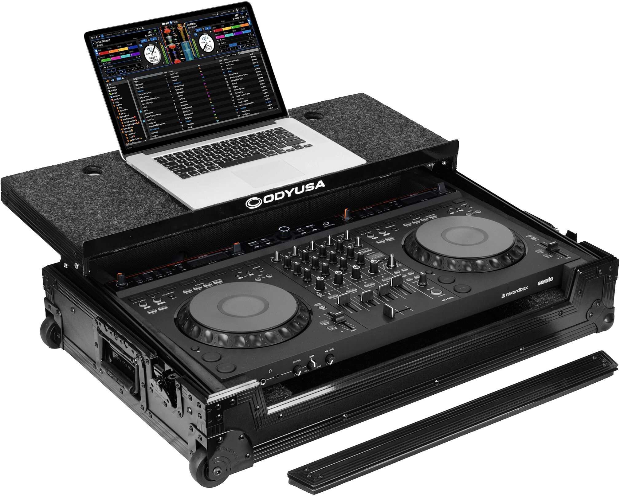 Odyssey Black Label Flight Case for DDJ-GRV6, Action Position Back