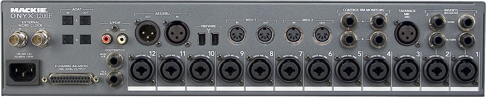Mackie Onyx 1200F FireWire Audio/MIDI Interface | zZounds