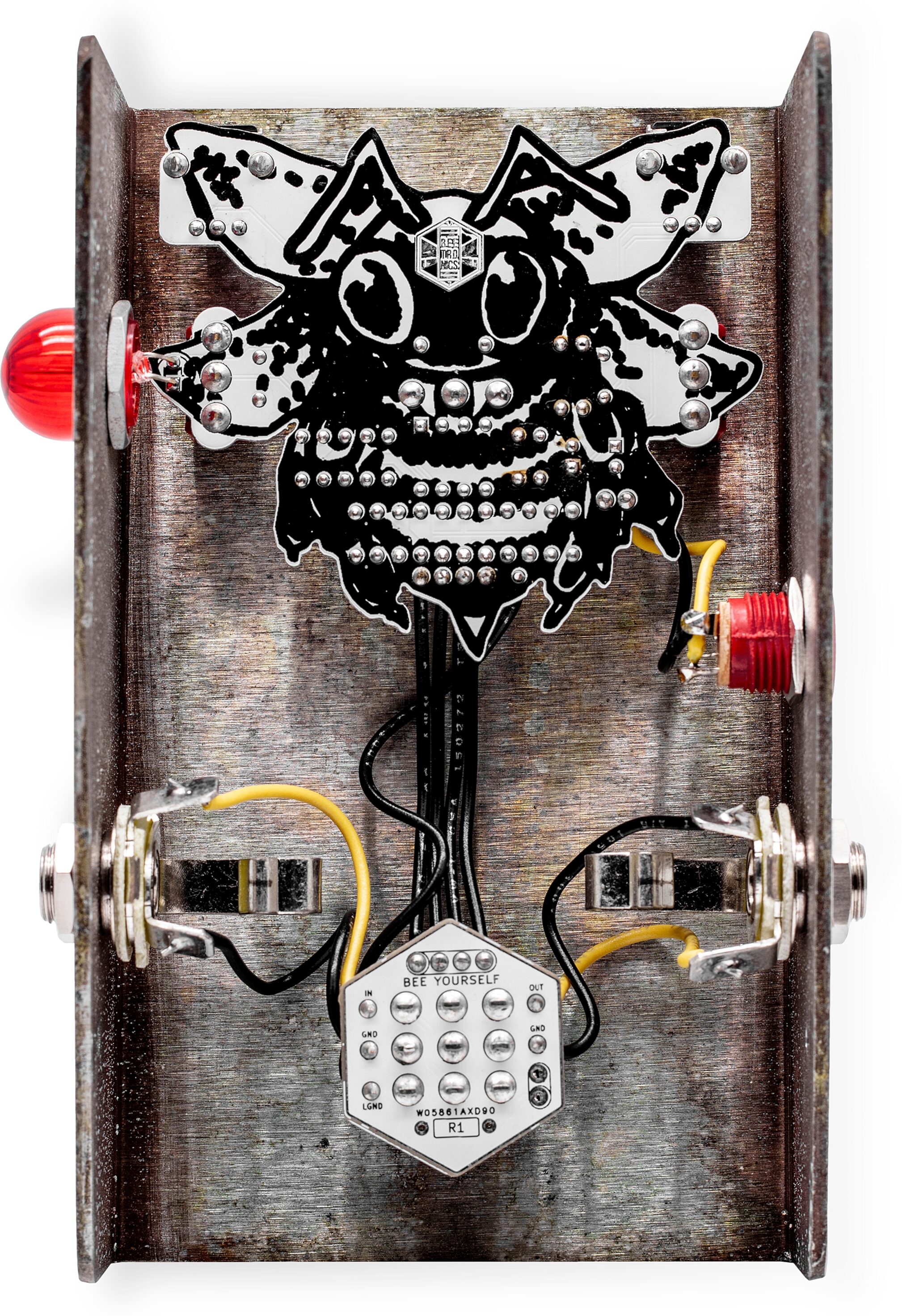 Beetronics Overhive Mid-Gain Overdrive Pedal, Action Position Back