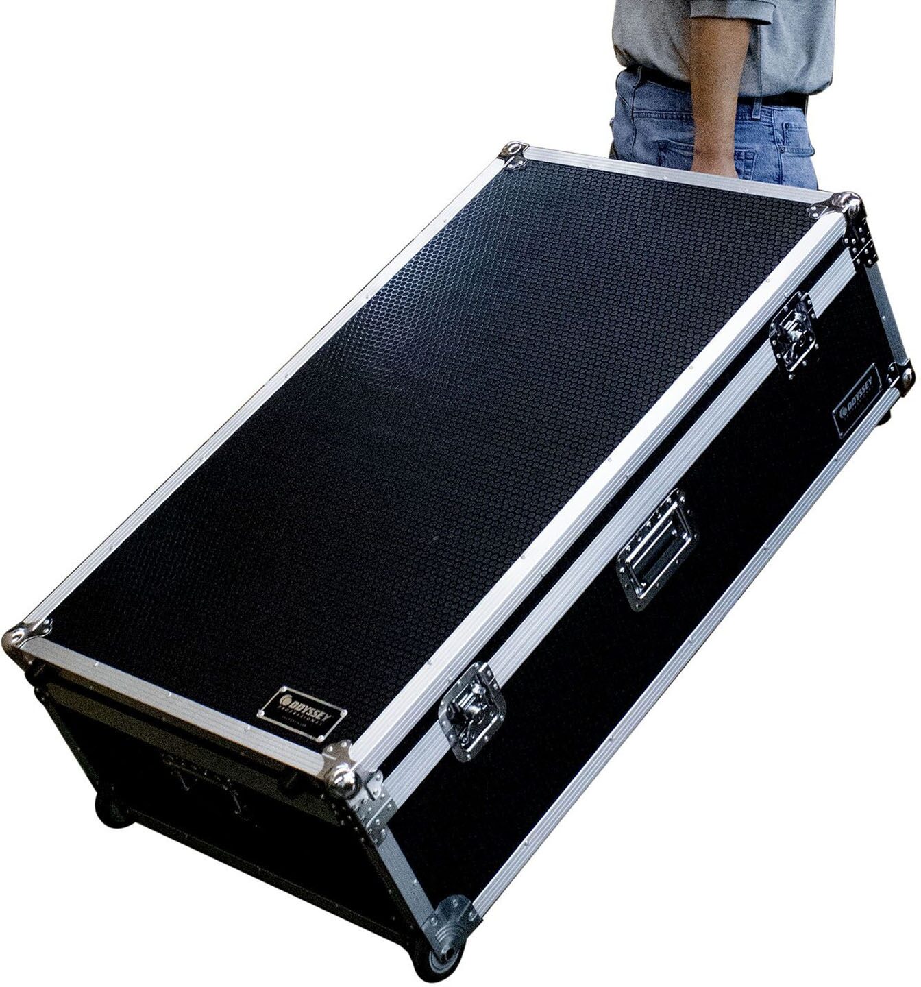 Odyssey DJ Mobile Podium, Black, 40 inch, Action Position Back