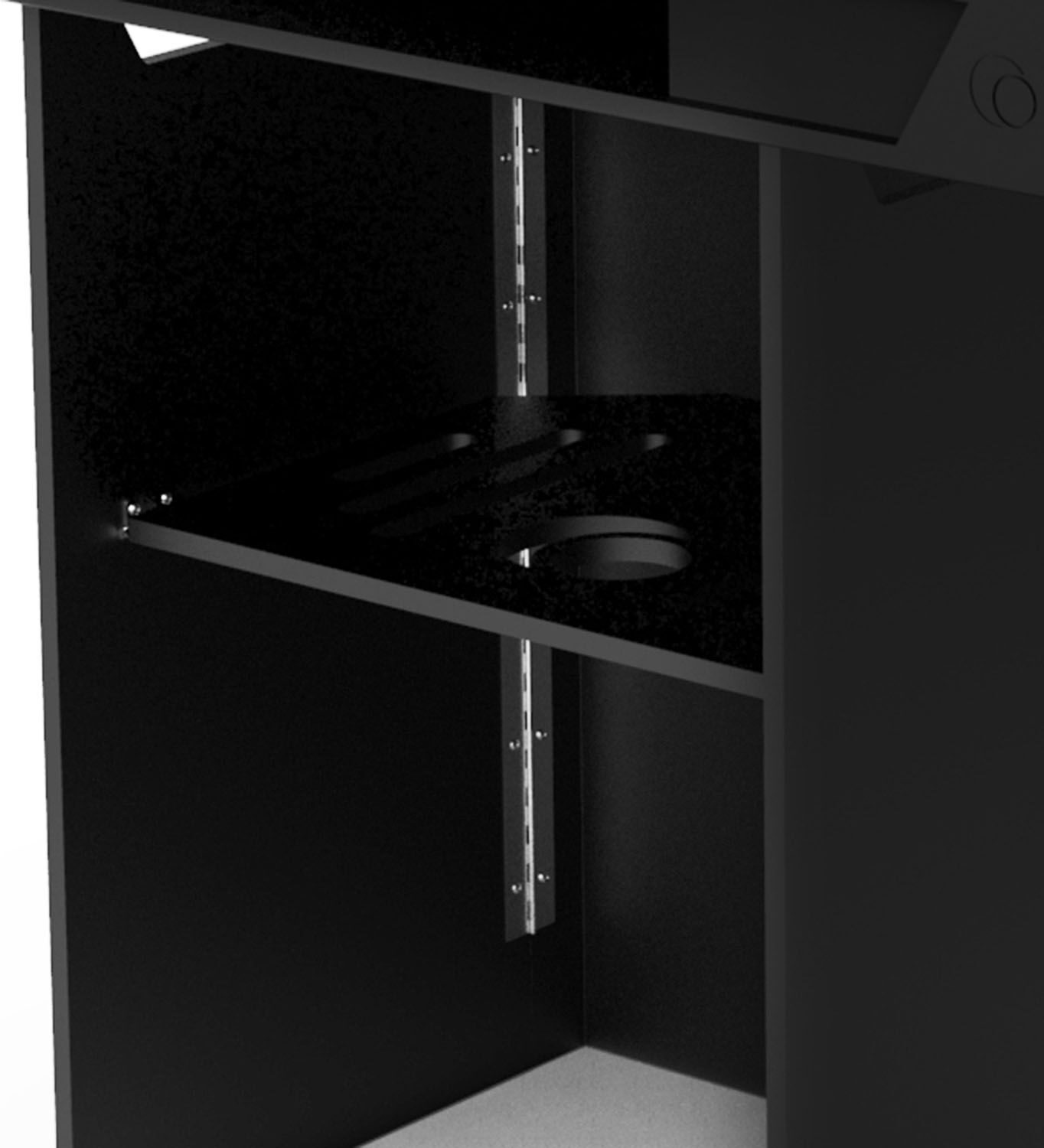 Odyssey DJ Mobile Podium, Black, 40 inch, Action Position Back