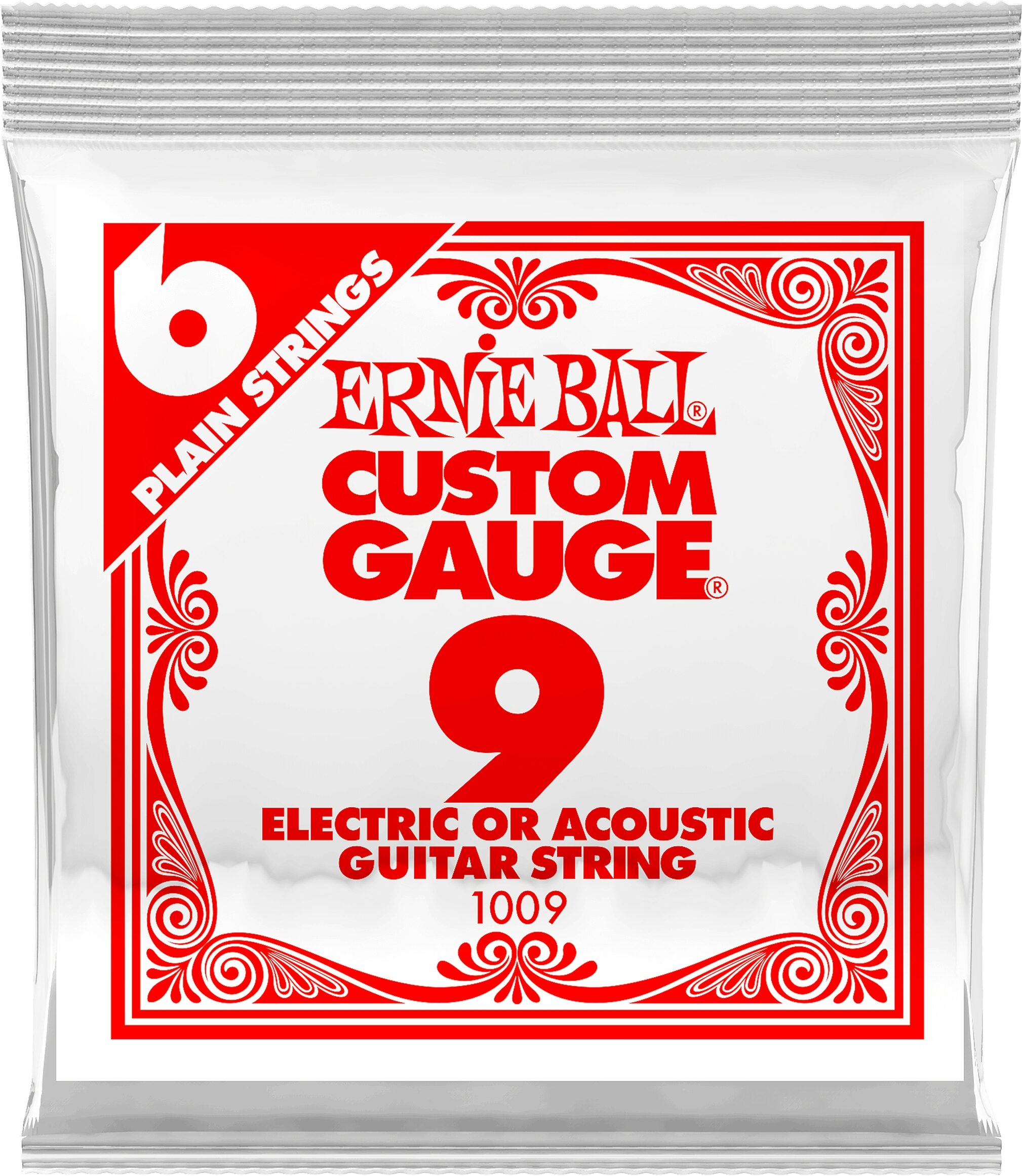 Ernie Ball Plain Steel Electric Guitar String, Action Position Back
