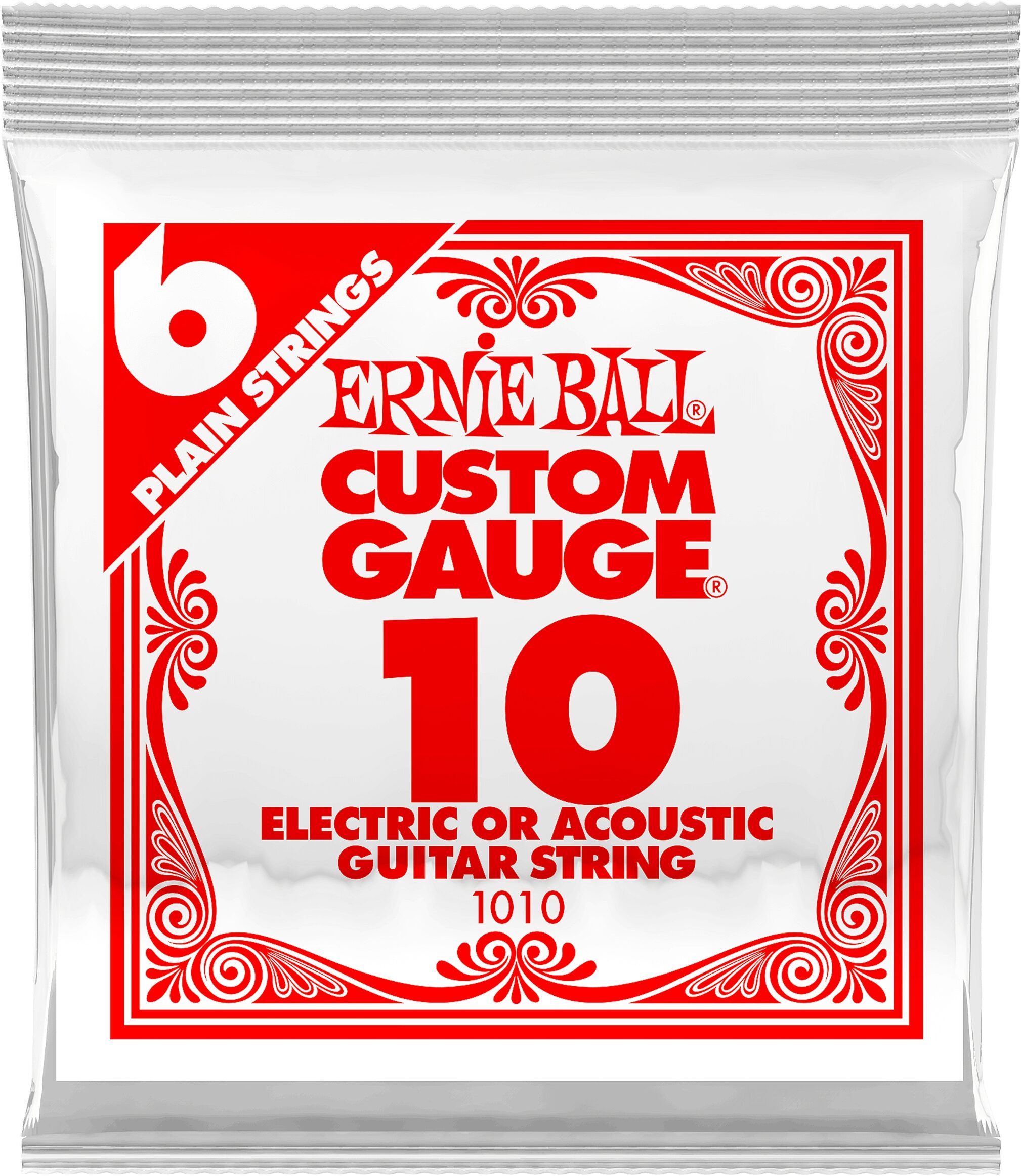 Ernie Ball Plain Steel Electric Guitar String, Action Position Back