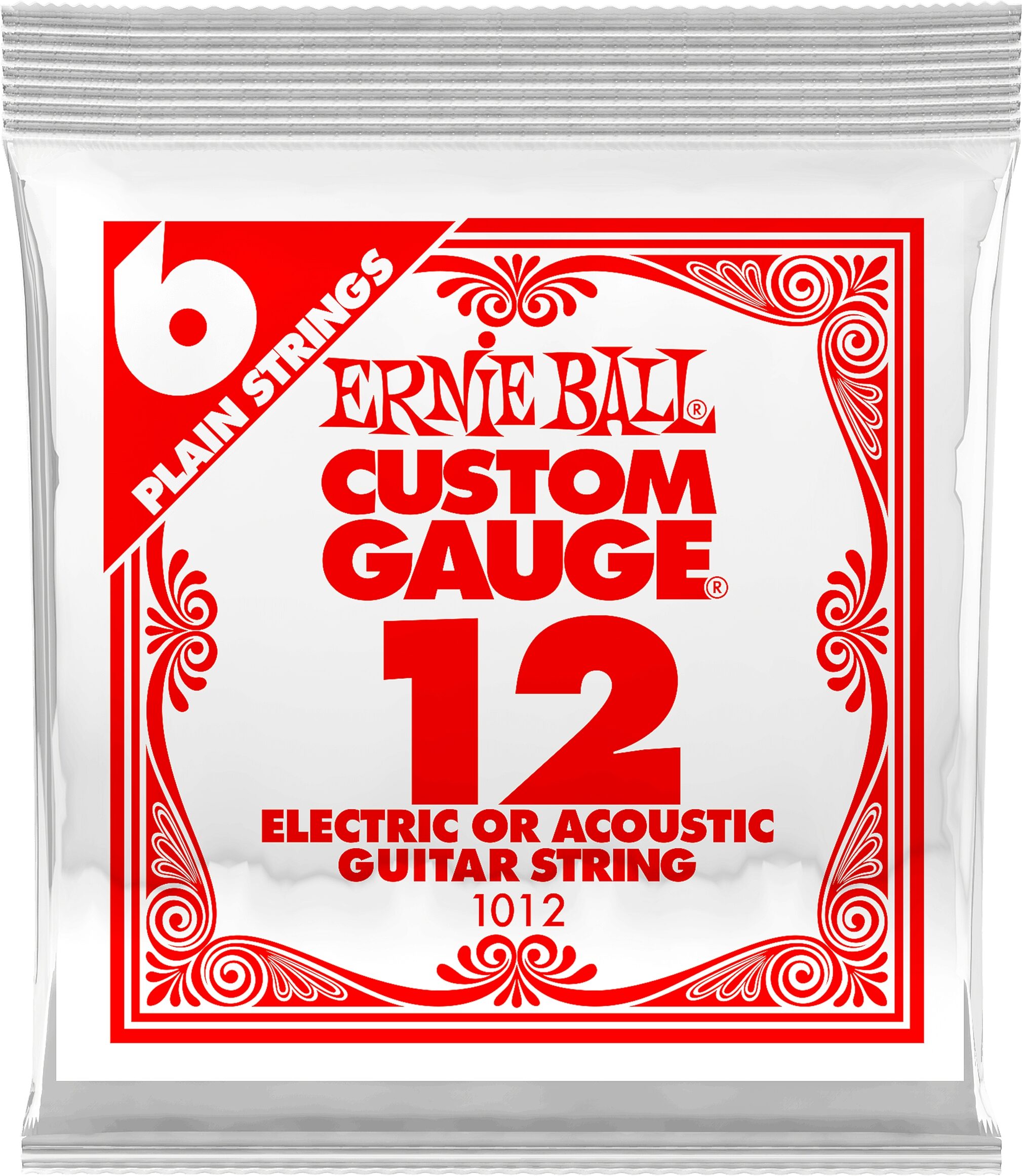 Ernie Ball Plain Steel Electric Guitar String, Action Position Back