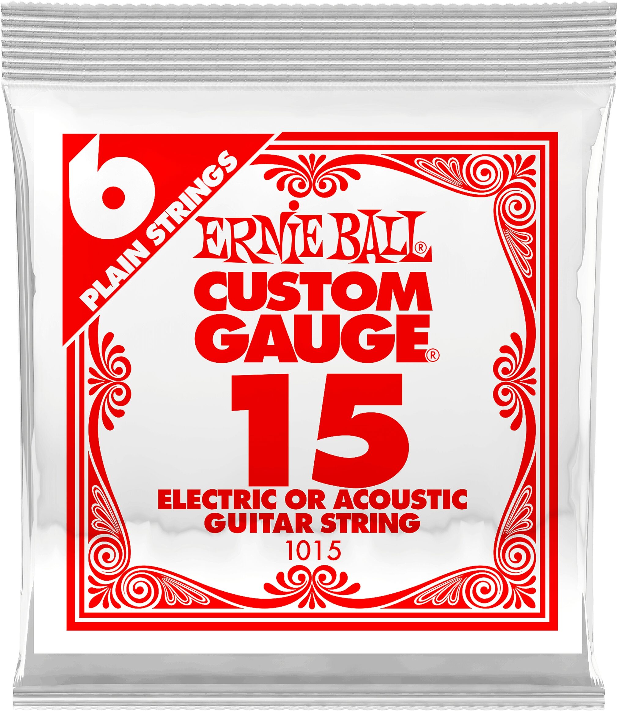 Ernie Ball Plain Steel Electric Guitar String, Action Position Back