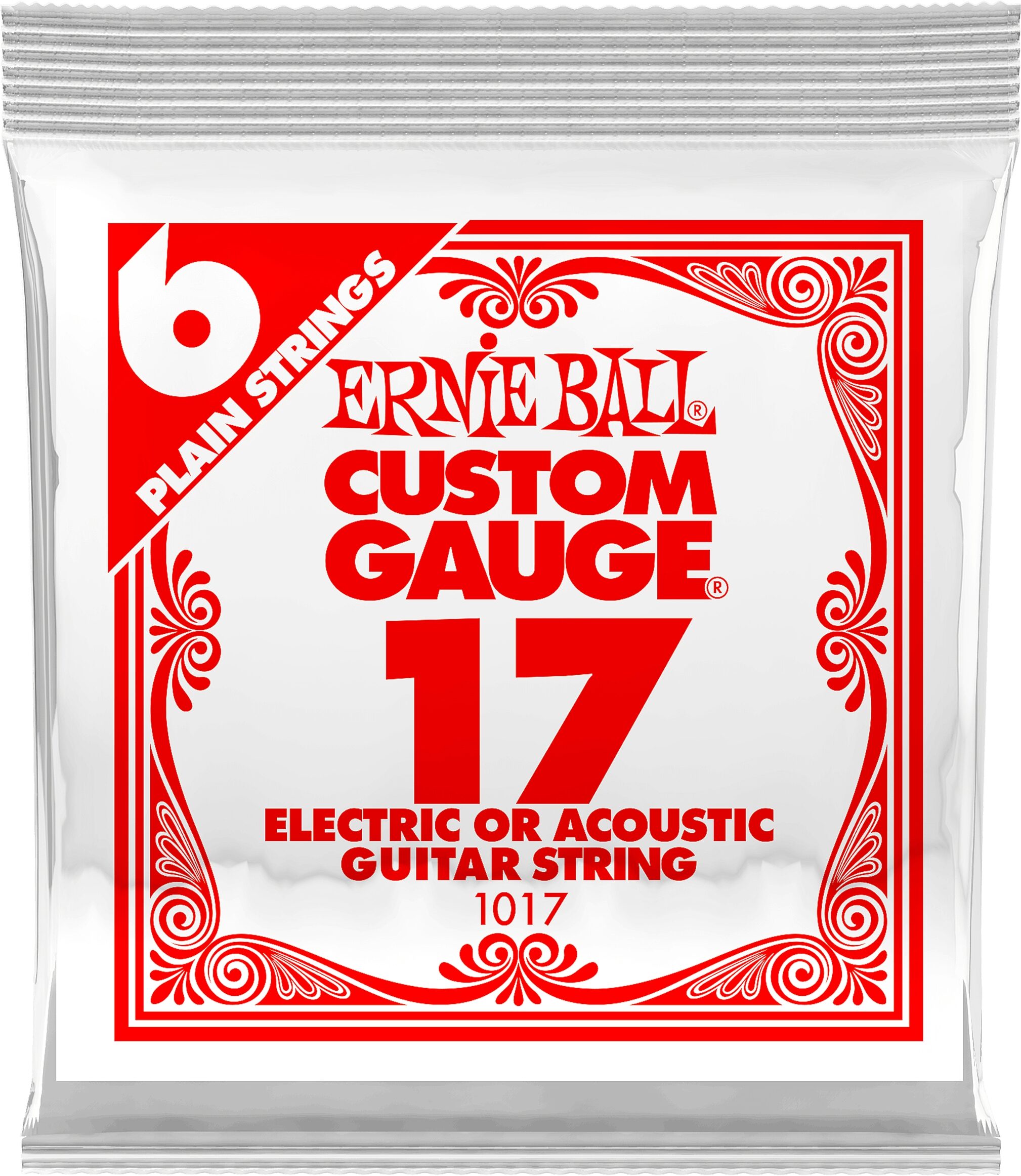 Ernie Ball Plain Steel Electric Guitar String, Action Position Back