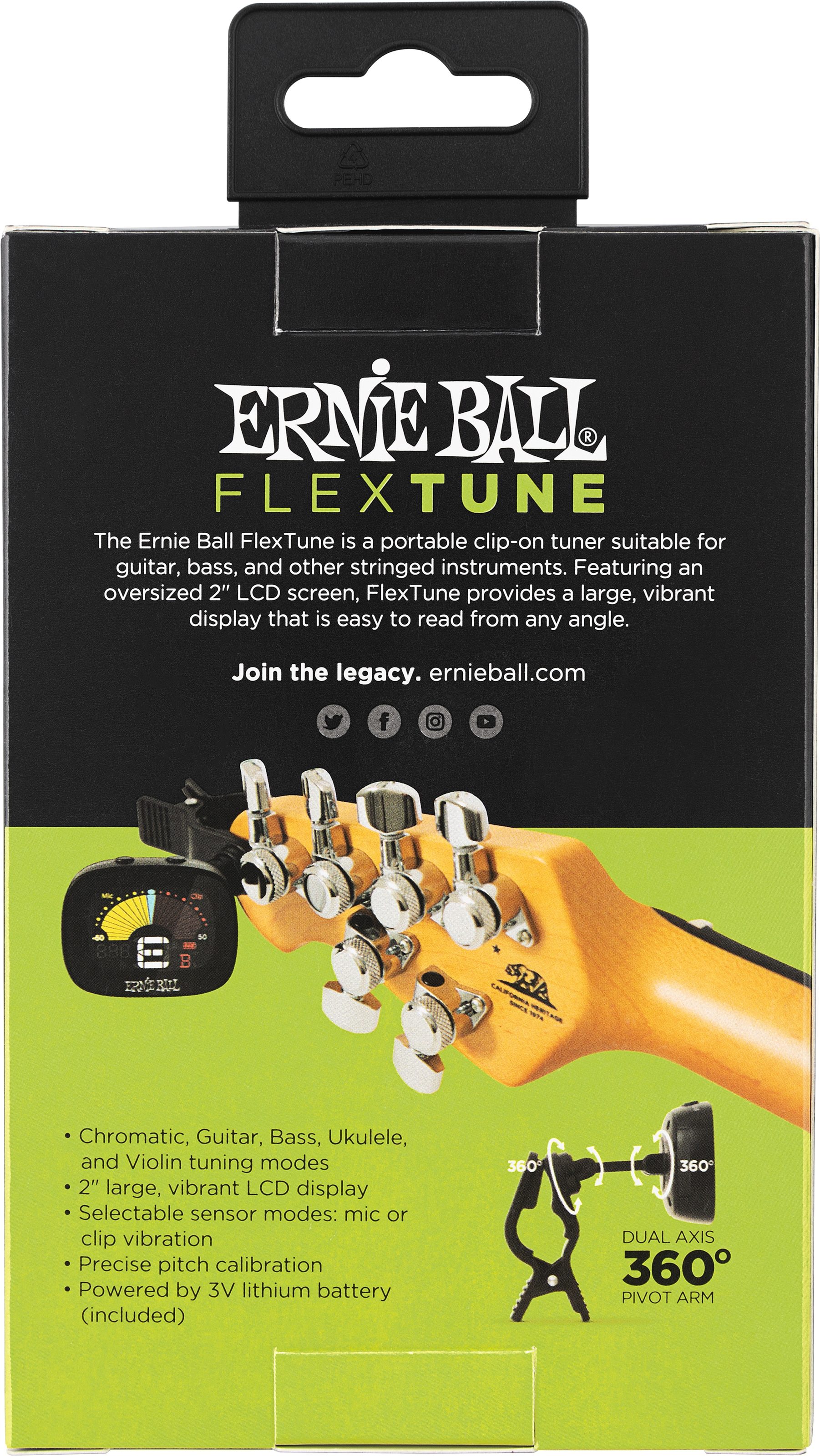 Ernie ball clip on sale on tuner