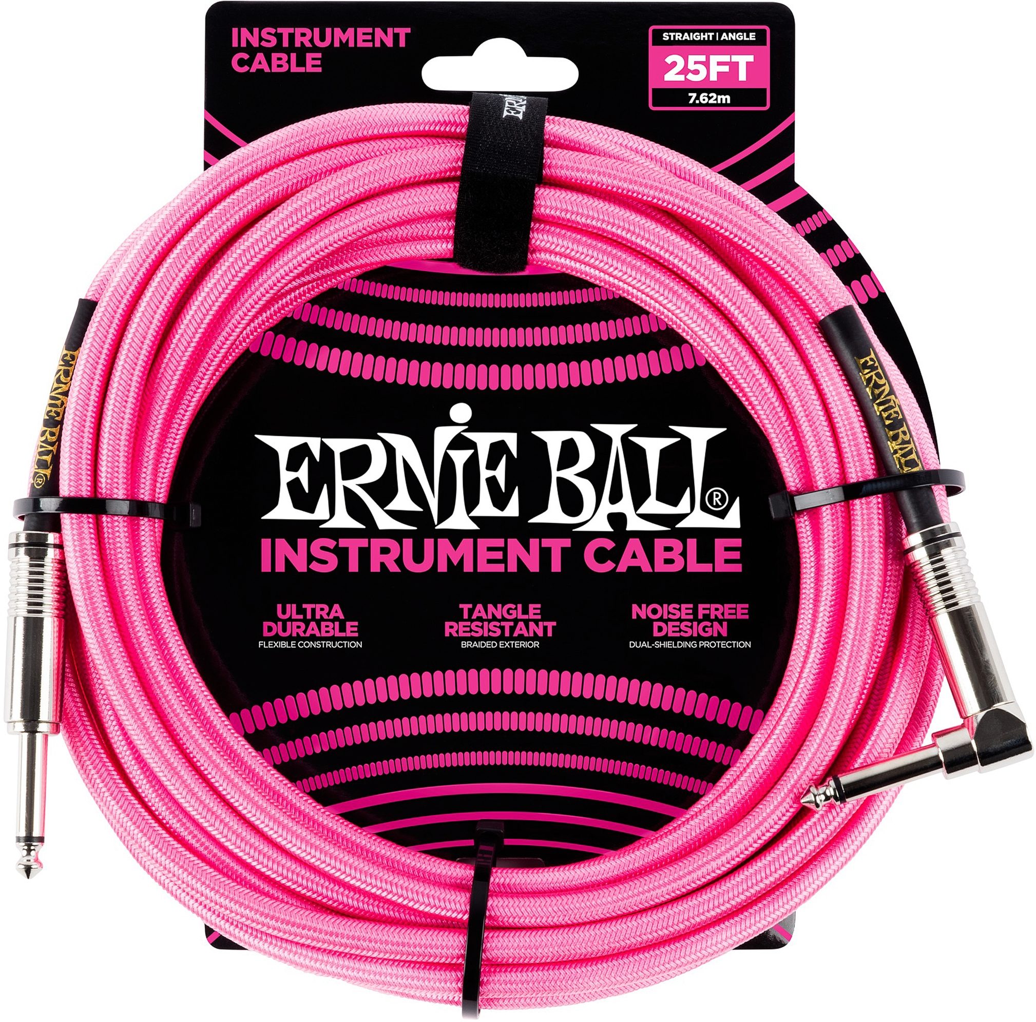 Ernie Ball Braided Guitar Cable, Action Position Back