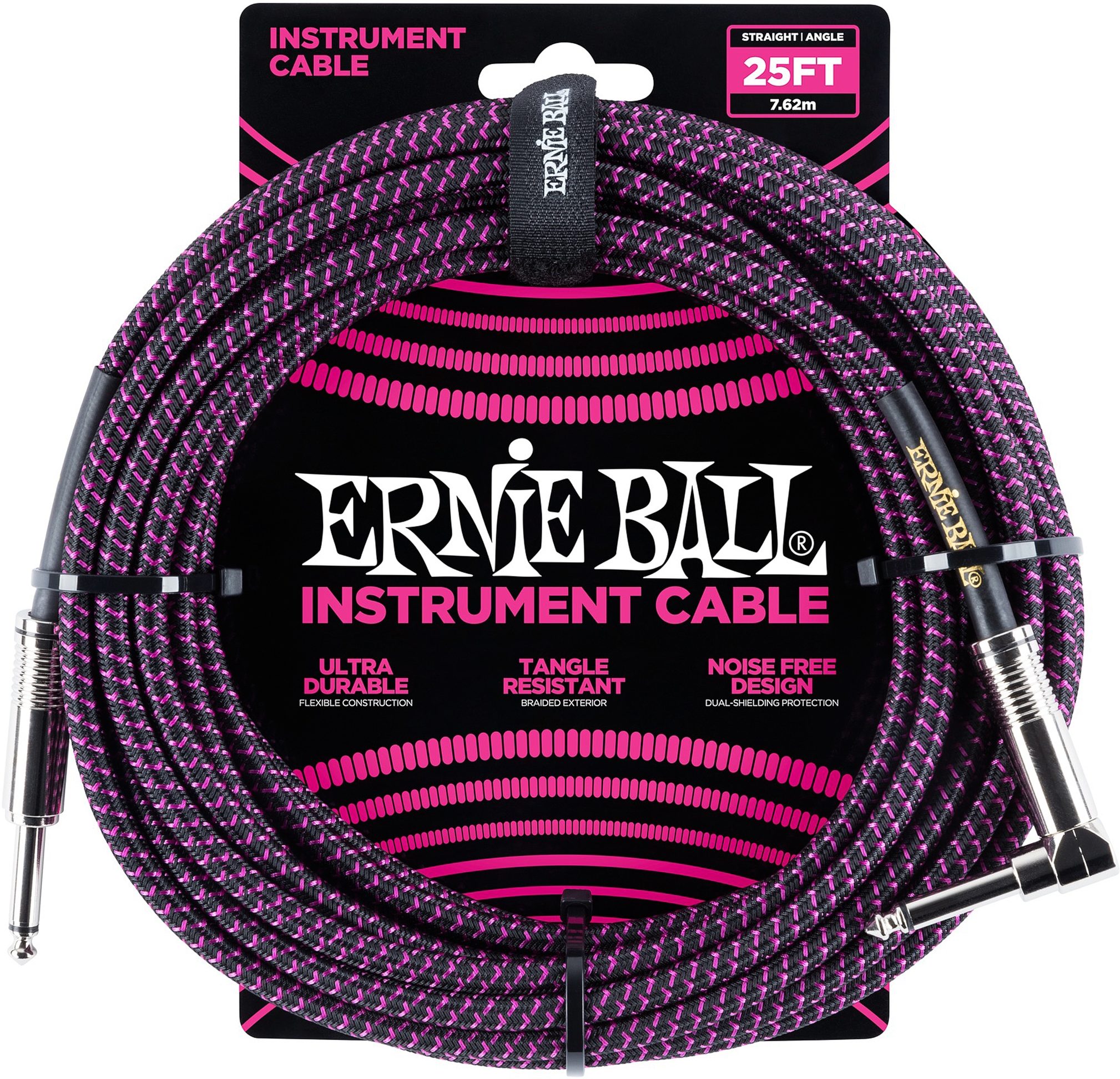 Ernie Ball Braided Guitar Cable, Action Position Back