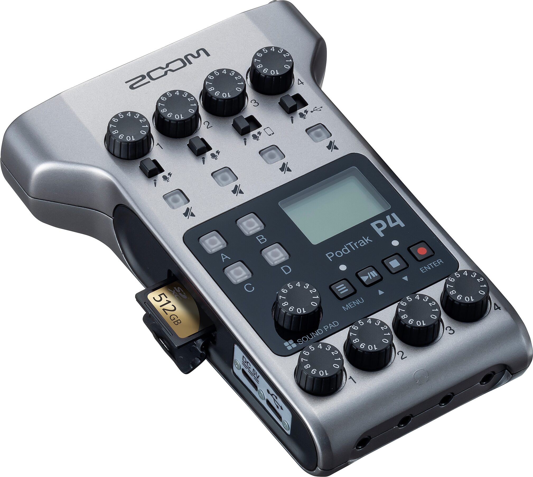 Zoom PodTrak P4 Portable Recorder for Podcasting